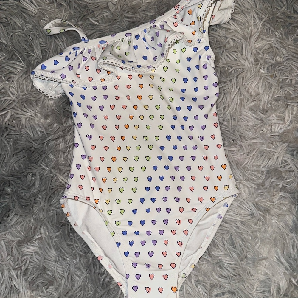 ROLLER RABBIT DISCO Heart One-Shoulder Swimsuit
